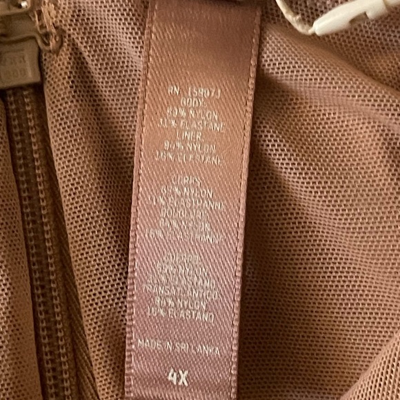 SKIMS Mid Thigh All in one Long Sleeve Onesie Bodysuit- Sienna Size 4X - Picture 12 of 13